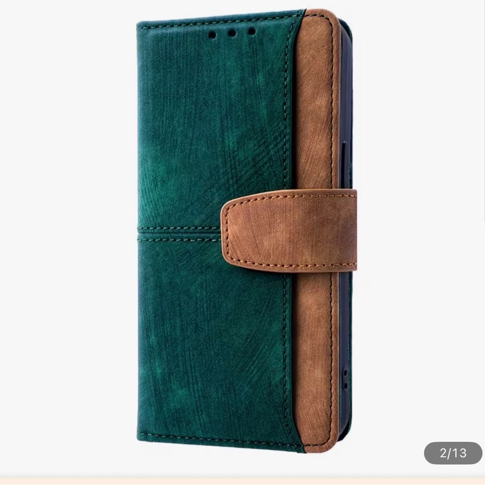 Color Block Faux Leather Flip Phone Case Card Holder Bracket Samsung Galaxy A10